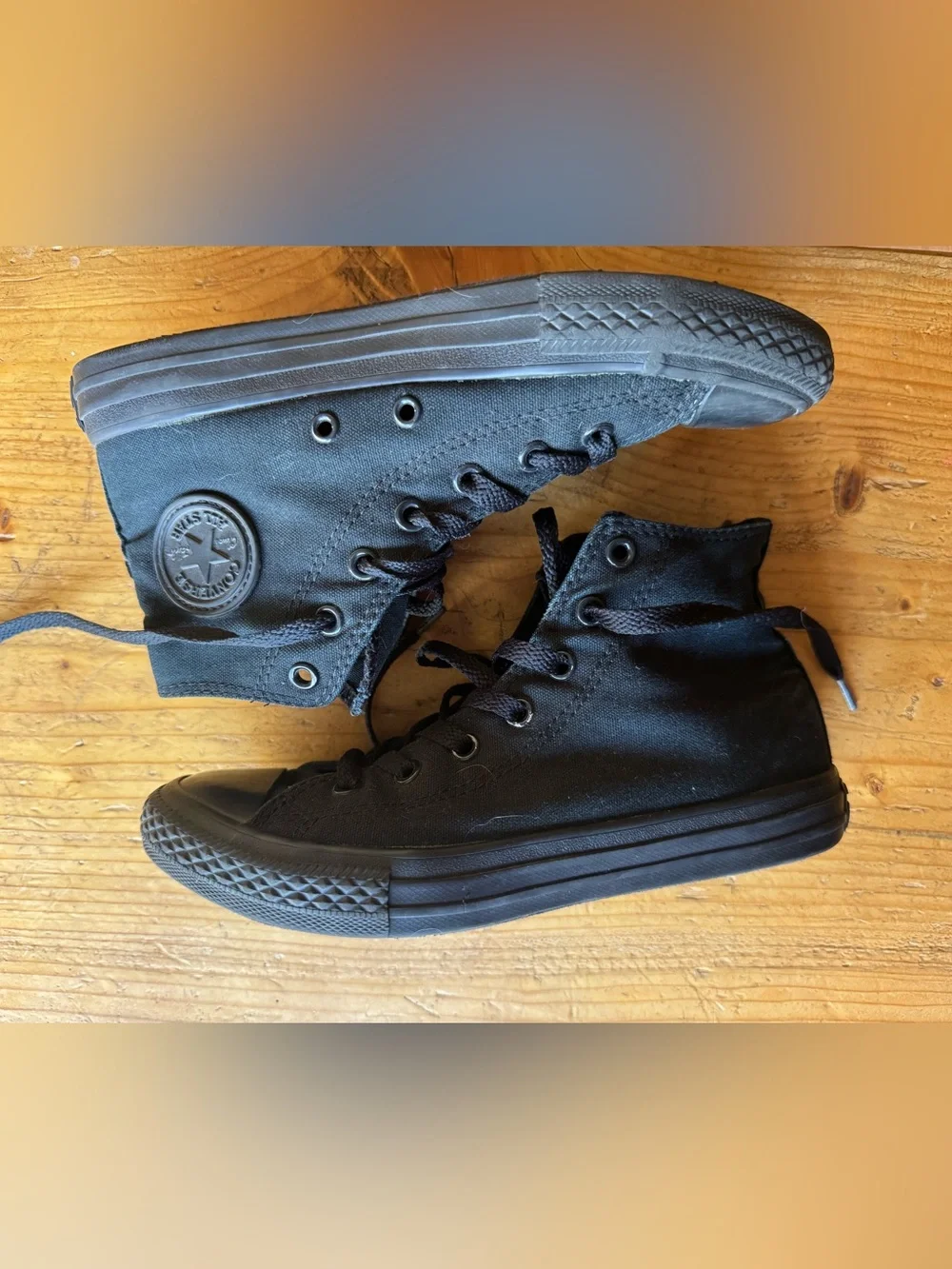 Converse Kids Size 3 All Star High Top Sneakers - Black